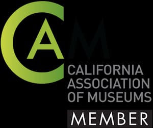 California Association of Museums member logo with green "CAM" lettering and black "MEMBER" label.